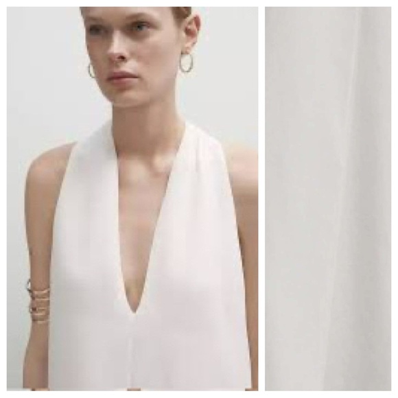 Massimo Dutti White Midi Dress - Picture 2 of 9